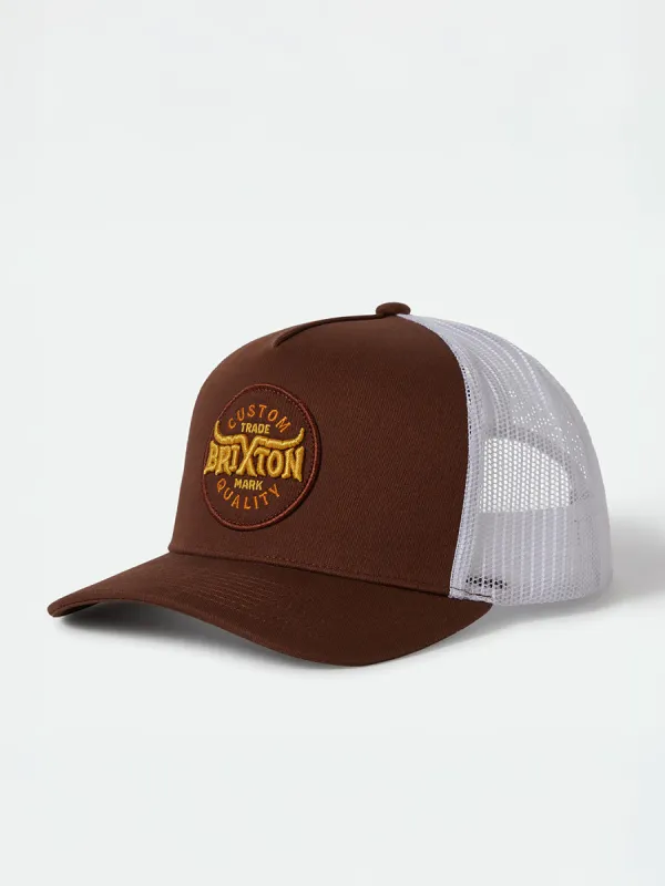 BRIXTON GIBSON TRUCKER HAT - BROWN/OFF-WHITE sold by OAK