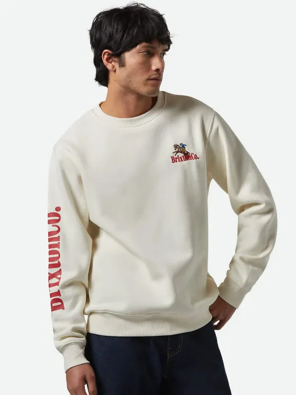 BRIXTON INWOOD CREWNECK SWEATSHIRT - EGRET WHITE sold by OAK