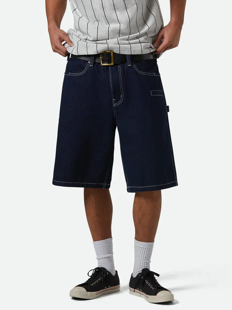 BRIXTON BUILDERS CARPENTER BAGGY SHORT - RINSE DENIM sold by OAK