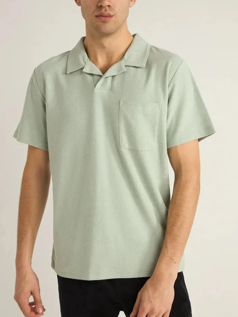 RHYTHM VINTAGE TERRY POLO - SEAFOAM sold by OAK