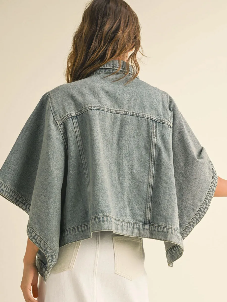DENIM CAPE JACKET sold by OAK product image thumbnail 3