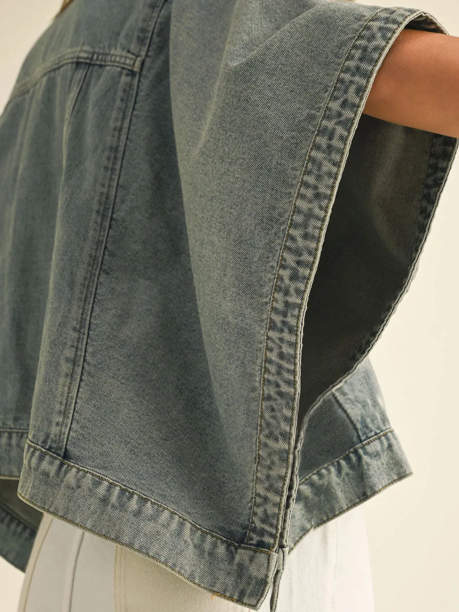 DENIM CAPE JACKET sold by OAK product image thumbnail 5