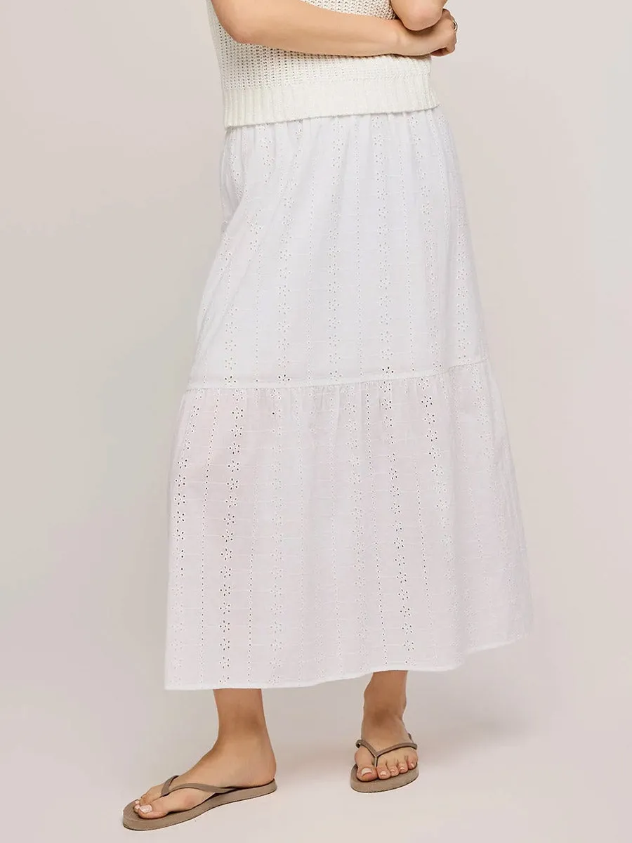 GENTLE FAWN MADRID MIDI SKIRT - WHITE sold by OAK product image thumbnail 3