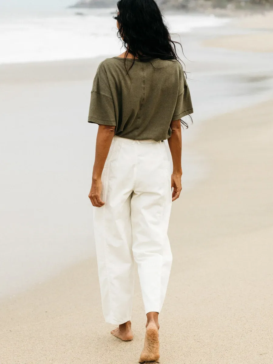 FINISTERRE CROFT WORKWEAR BARREL TROUSER - ECRU sold by OAK product image thumbnail 2