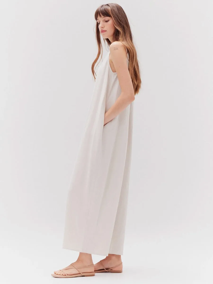 OVERFIT BUTTON DOWN JUMPSUIT - ECRU sold by OAK product image thumbnail 3