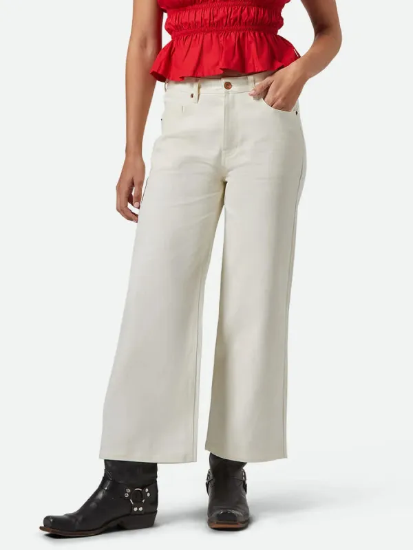 MARGO CROPPED 5 POCKET PANT - OFF WHITE made by OAK