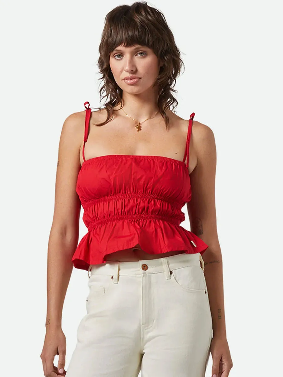 EDEN SMOCKED TOP - CRIMSON sold by OAK