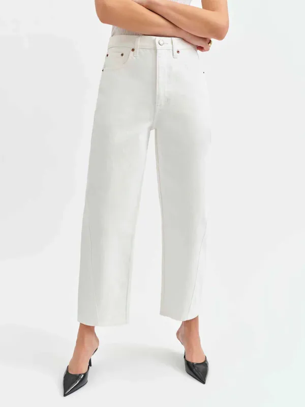 DAZE WESTWARD BARREL LEG JEAN - SWAN sold by OAK