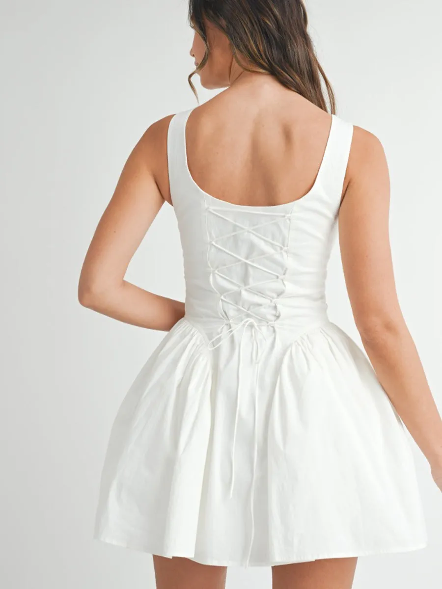 CORSET MINI DRESS - WHITE sold by OAK product image thumbnail 2