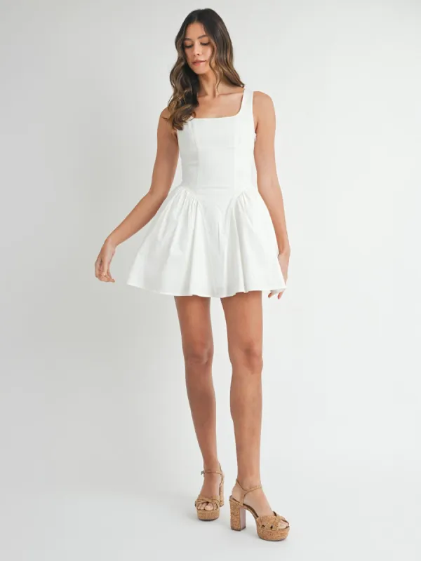 CORSET MINI DRESS - WHITE sold by OAK