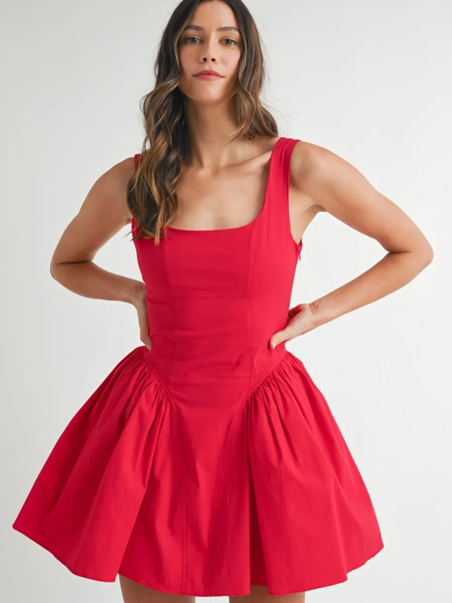 CORSET MINI DRESS - RED sold by OAK product image thumbnail 3