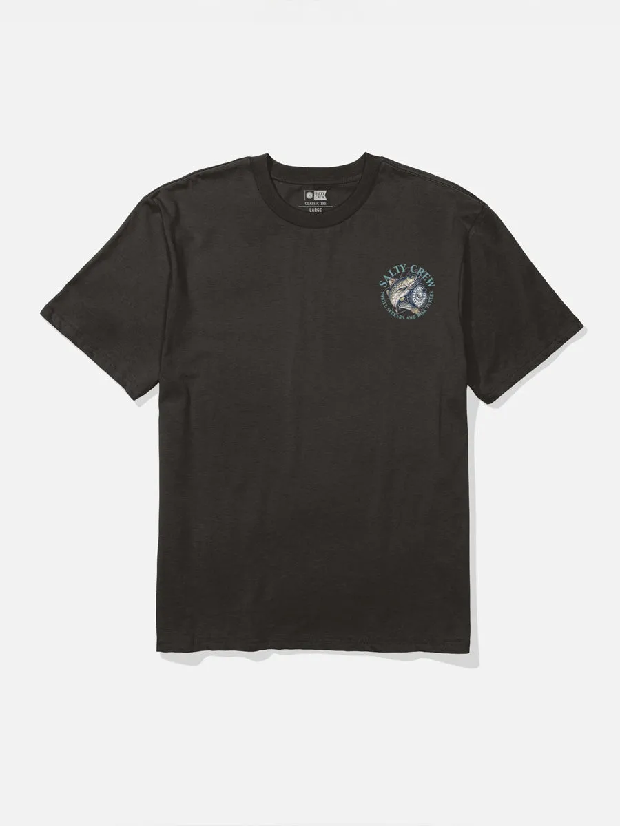 SALTY CREW REEL FLY CLASSIC SHORT-SLEEVE TEE - BLACK sold by OAK product image thumbnail 2
