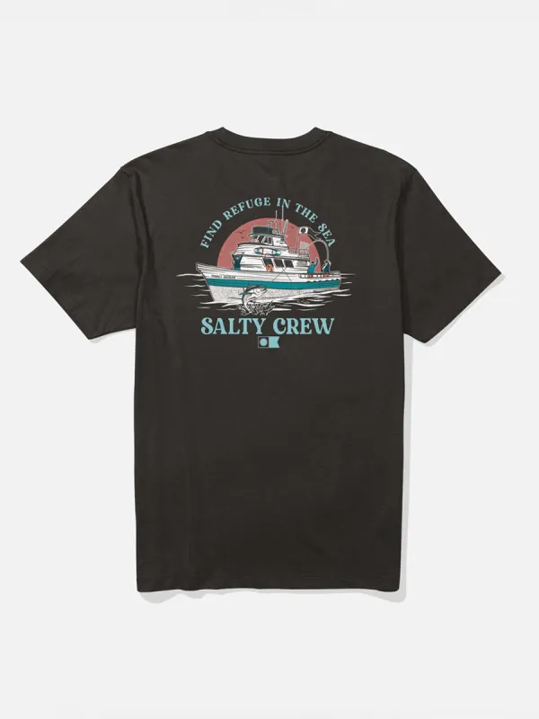 SALTY CREW DAY CHARTER SHORT-SLEEVE TEE - BLACK sold by OAK
