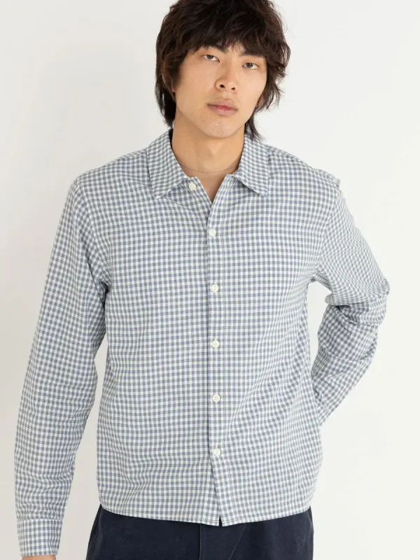 RHYTHM AZUL CHECK LS SHIRT - BLUE sold by OAK