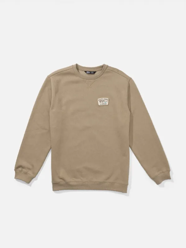 SALTY CREW CRAFTED CREW FLEECE - STONE sold by OAK