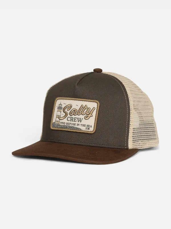 SALTY CREW ASHORE TRUCKER - CHARCOAL BROWN sold by OAK