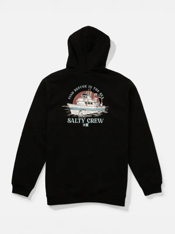 SALTY CREW DAY CHARTER FLEECE - BLACK sold by OAK