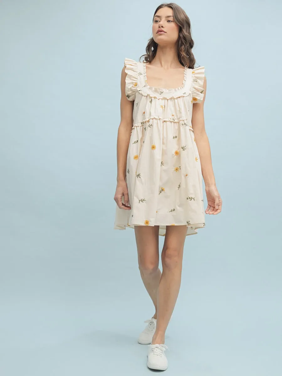 FLORAL RUFFLE MINI DRESS sold by OAK product image thumbnail 3