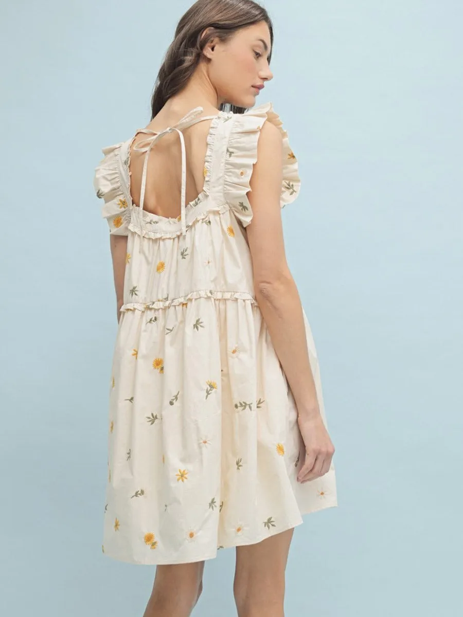 FLORAL RUFFLE MINI DRESS sold by OAK product image thumbnail 2