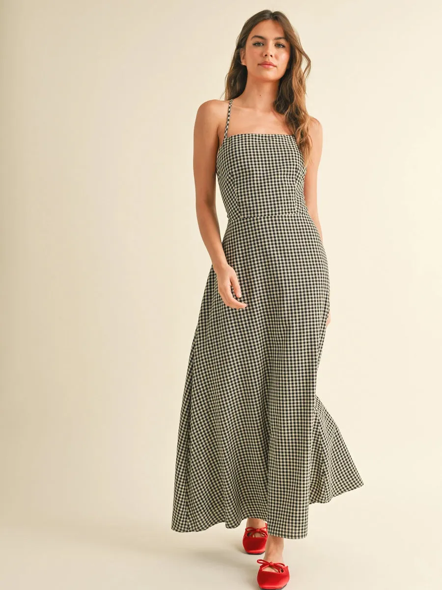 GINGHAM LONGLINE DRESS sold by OAK product image thumbnail 4