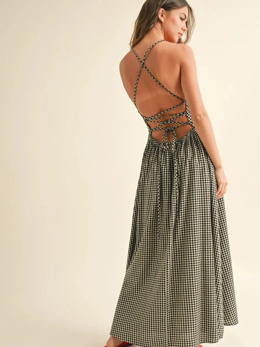 GINGHAM LONGLINE DRESS sold by OAK product image thumbnail 2