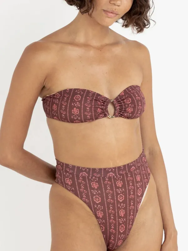 VINTAGE FLORAL BANDEAU BIKINI TOP sold by OAK