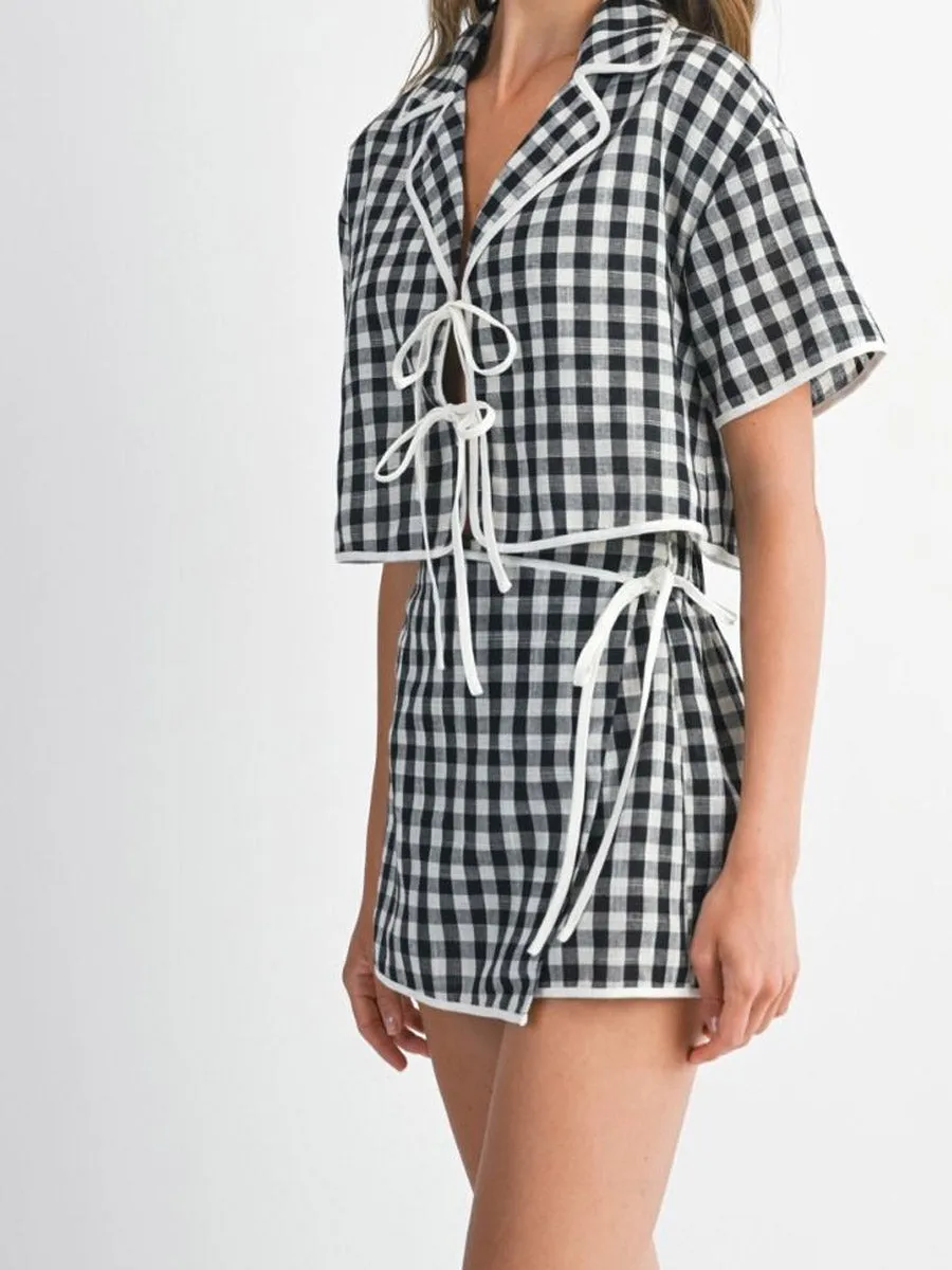 GINGHAM PLAID SKORT sold by OAK product image thumbnail 4