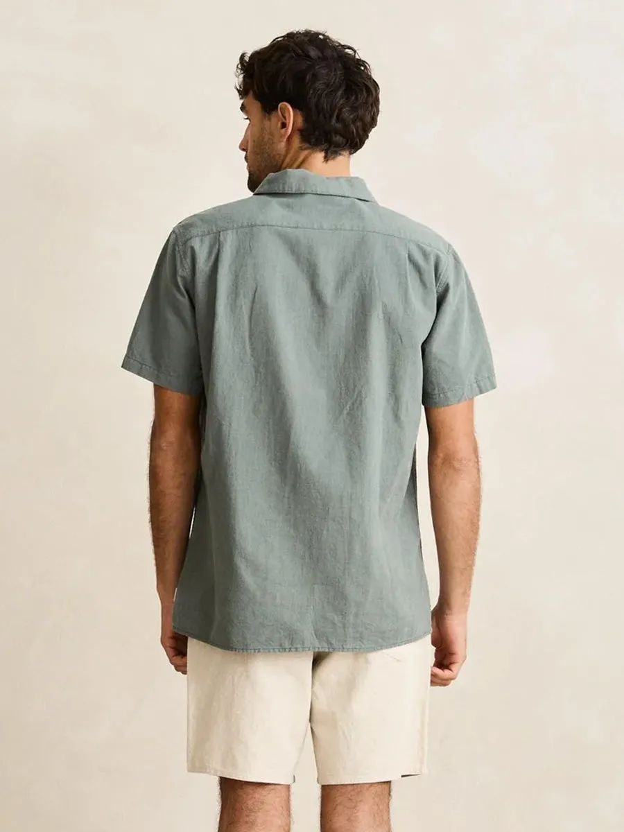 RHYTHM LINEN SHORT-SLEEVE SHIRT - SILVER PINE sold by OAK product image thumbnail 2