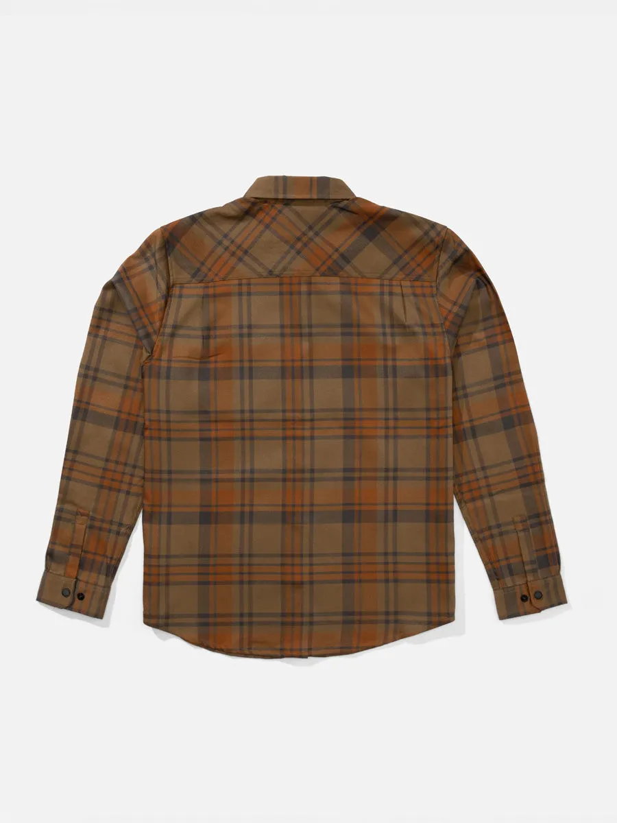 SALTY CREW FATHOM LONG-SLEEVE TECH FLANNEL - DARK BROWN sold by OAK product image thumbnail 2