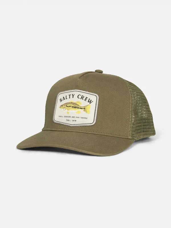 SALTY CREW BIGMOUTH TRUCKER  - OIL GREEN made by OAK