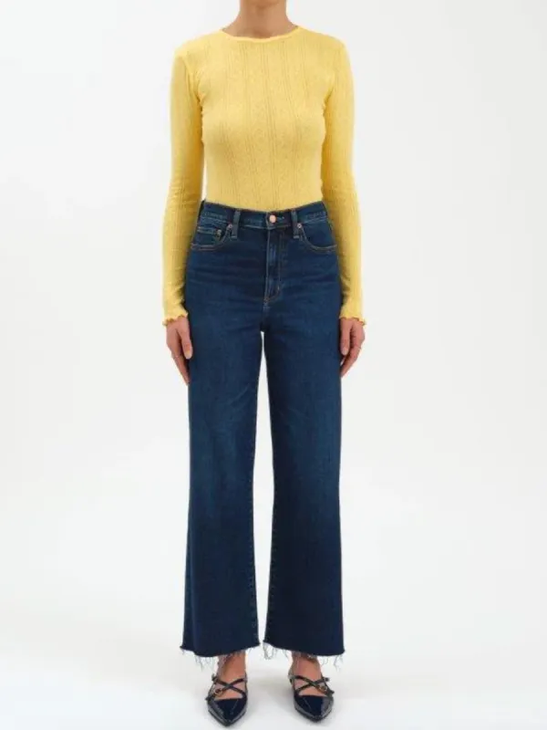 DAZE PLEASER HIGH RISE WIDE ANKLE JEAN - MAGIC HOUR sold by OAK