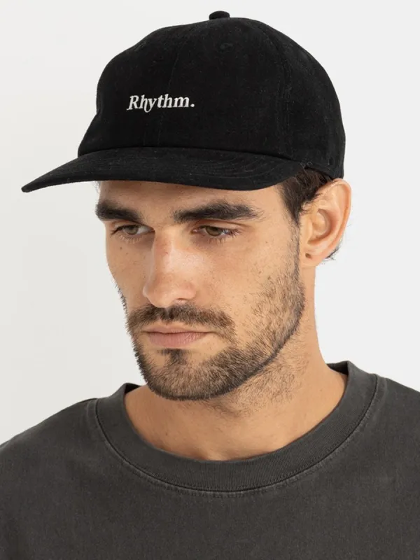 RHYTHM ESSENTIAL BRUSHED TWILL CAP - BLACK sold by OAK