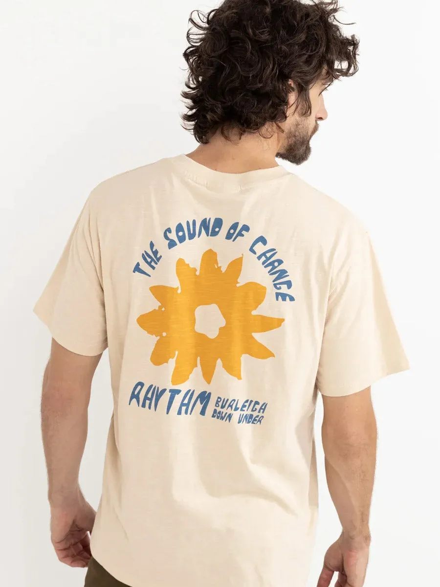 RHYTHM DOWN UNDER SLUB SHORT-SLEEVE T-SHIRT - CREAM sold by OAK product image thumbnail 2