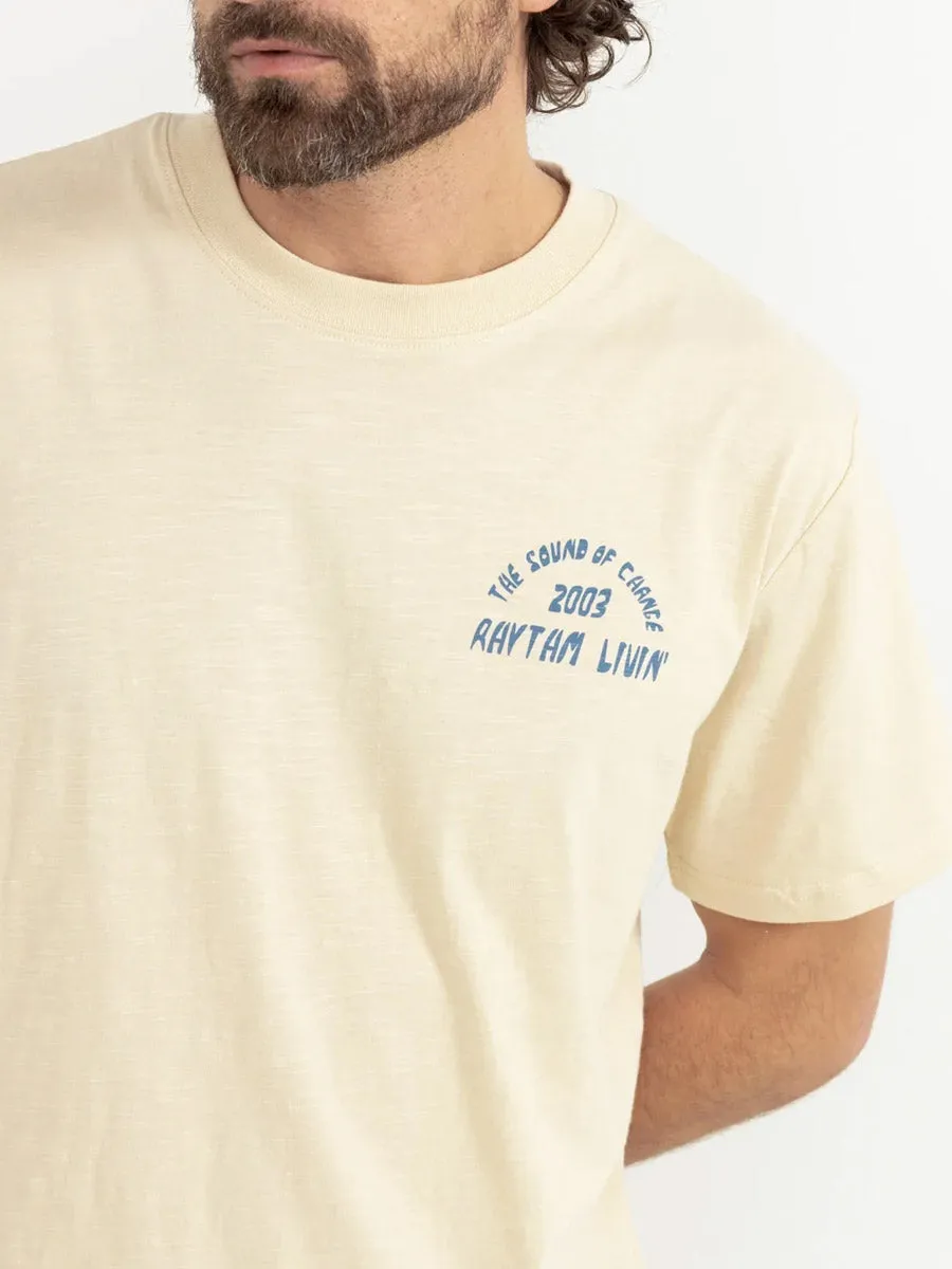 RHYTHM DOWN UNDER SLUB SHORT-SLEEVE T-SHIRT - CREAM sold by OAK product image thumbnail 3