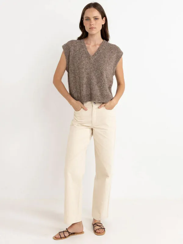 QUINN KNIT VEST - OATMEAL sold by OAK