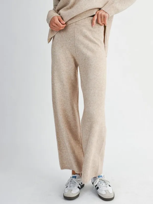 LOOSE FIT KNIT PANT - LIGHT MOCHA sold by OAK