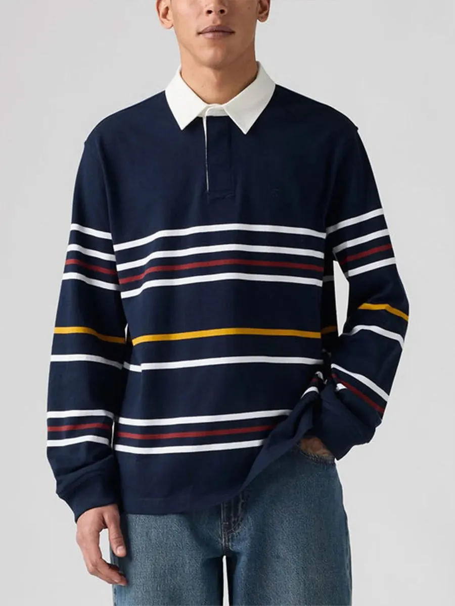 LEVIS UNION RUGBY THEO - STRIPE NAVY sold by OAK
