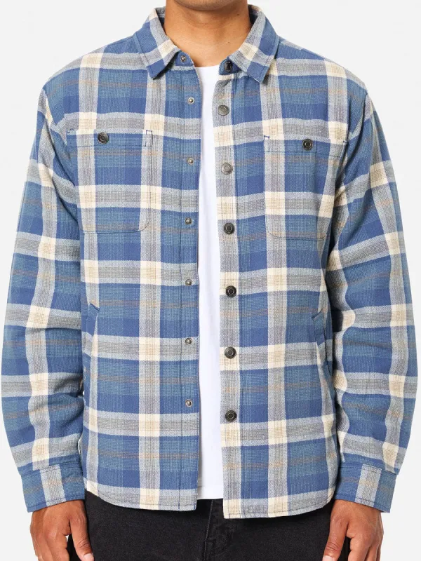 KATIN HAROLD PLAID JACKET - WASHED BLUE sold by OAK
