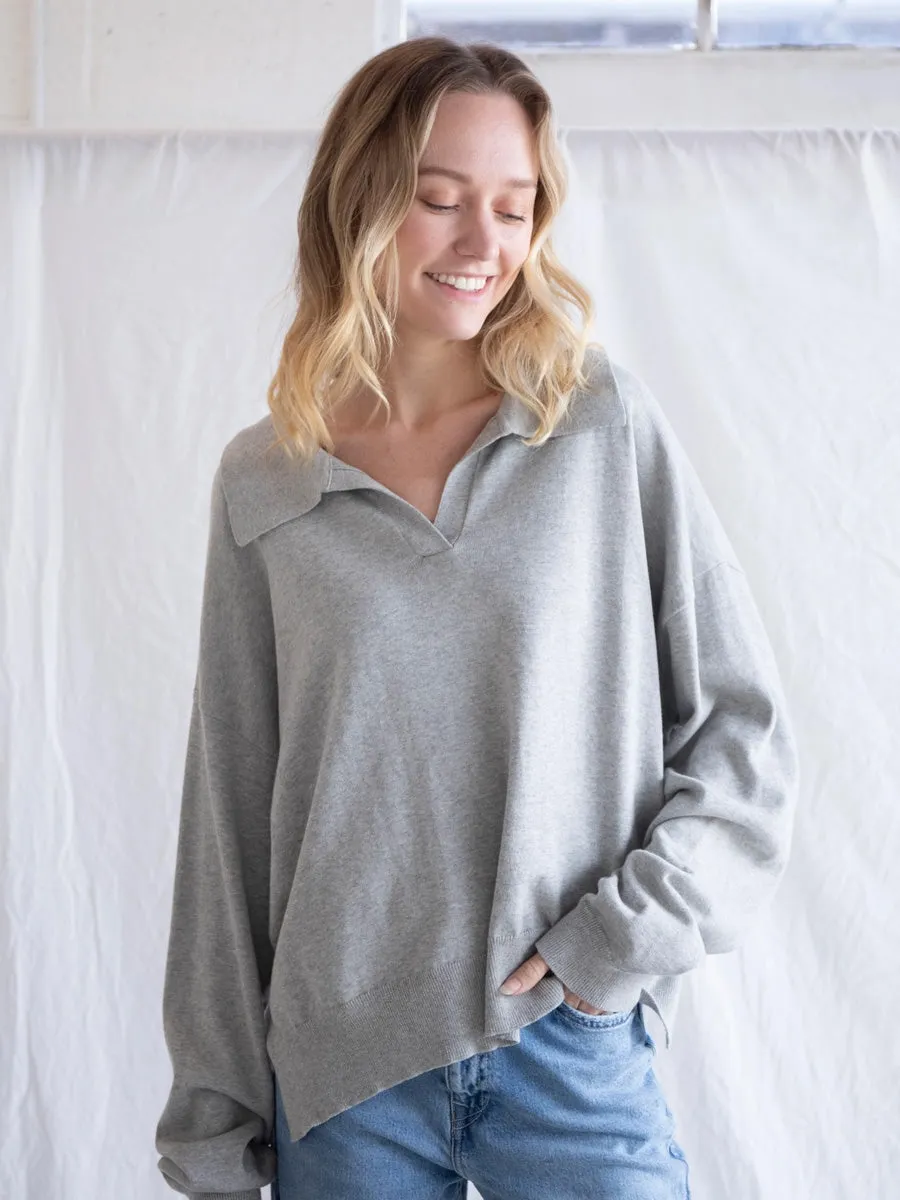 NADINE SWEATER - HEATHER GREY sold by OAK