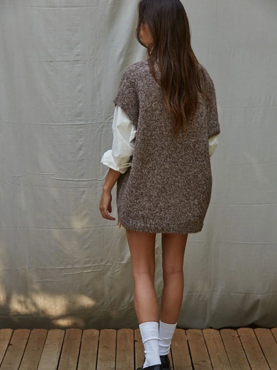 OVERSIZED VEST TOP - MOCHA sold by OAK product image thumbnail 2