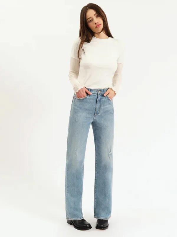 DAZE DENIM CITY STRAIGHT HIGH RISE STRAIGHT LEG - BE MINE VINTAGE sold by OAK