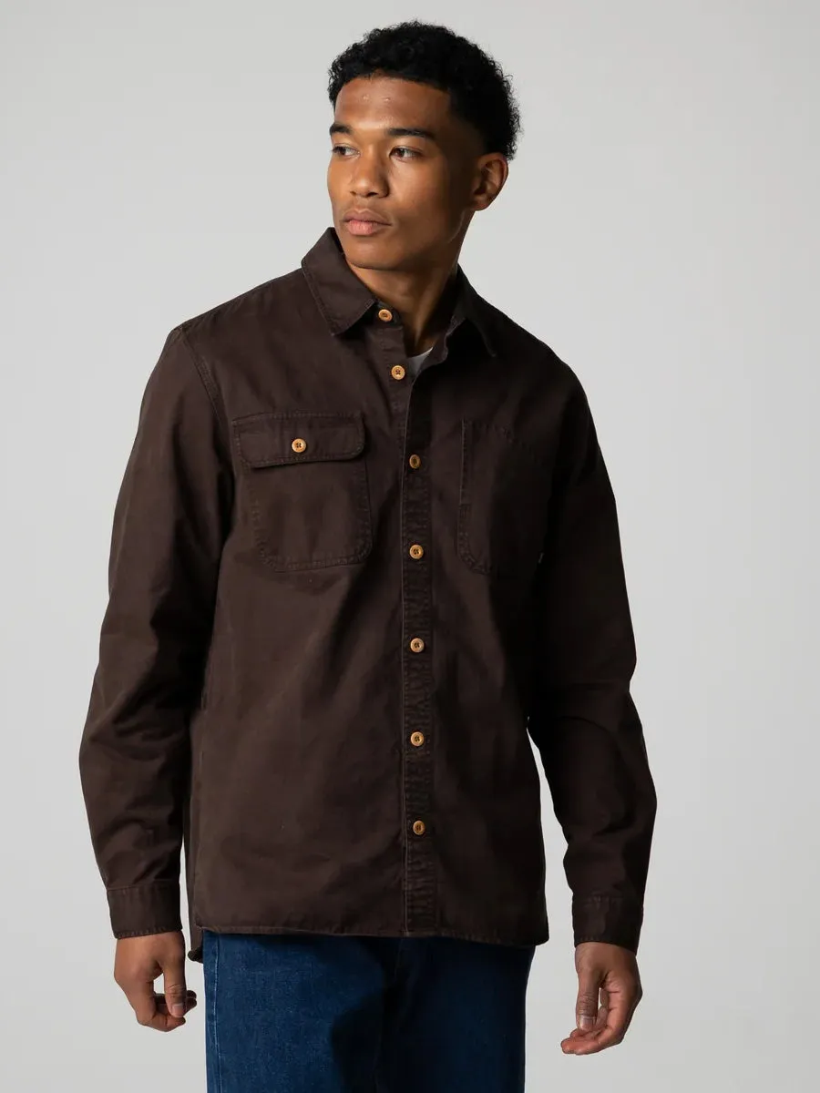 FINISTERRE EDDYSTONE SHIRT - BURNT UMBRE sold by OAK