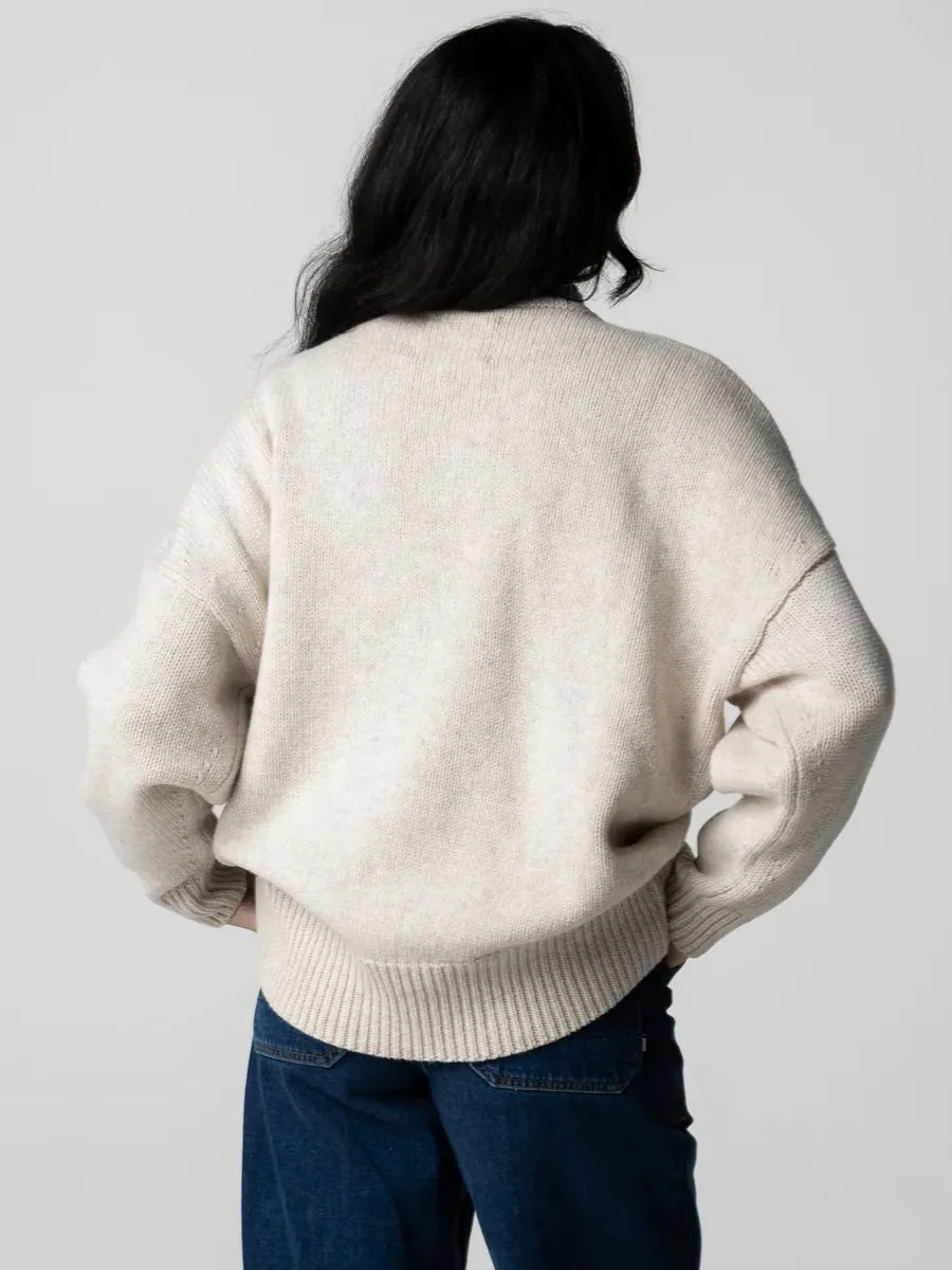 FINISTERRE EYRE CREW NECK JUMPER - OATMEAL sold by OAK product image thumbnail 2