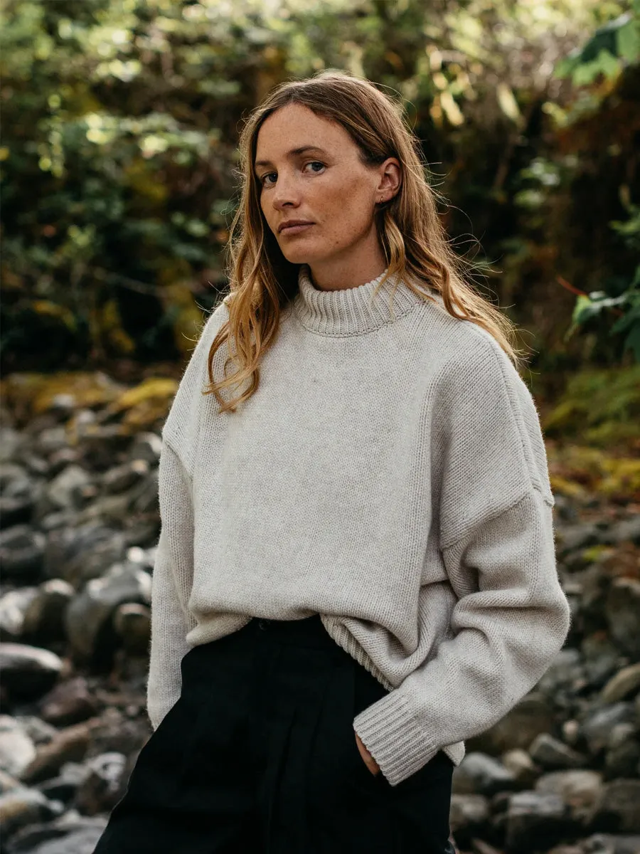 FINISTERRE EYRE CREW NECK JUMPER - OATMEAL sold by OAK product image thumbnail 4