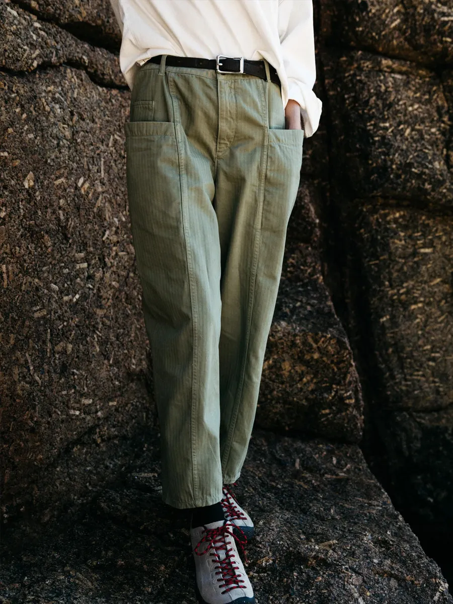 FINISTERRE CROFT BARREL TROUSER - BAYLEAF sold by OAK product image thumbnail 4