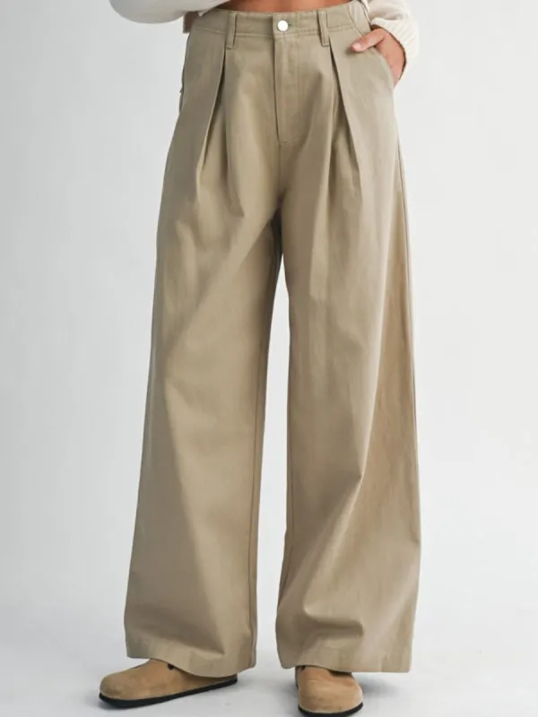TWILL TROUSER - LIGHT TAUPE sold by OAK