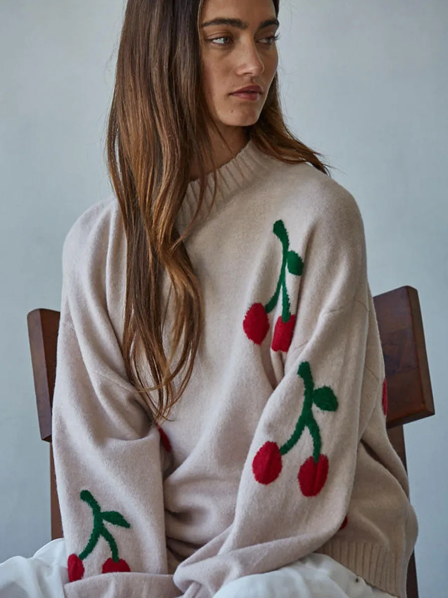 CHERRY BOMB SWEATER - WARM TAUPE sold by OAK product image thumbnail 3
