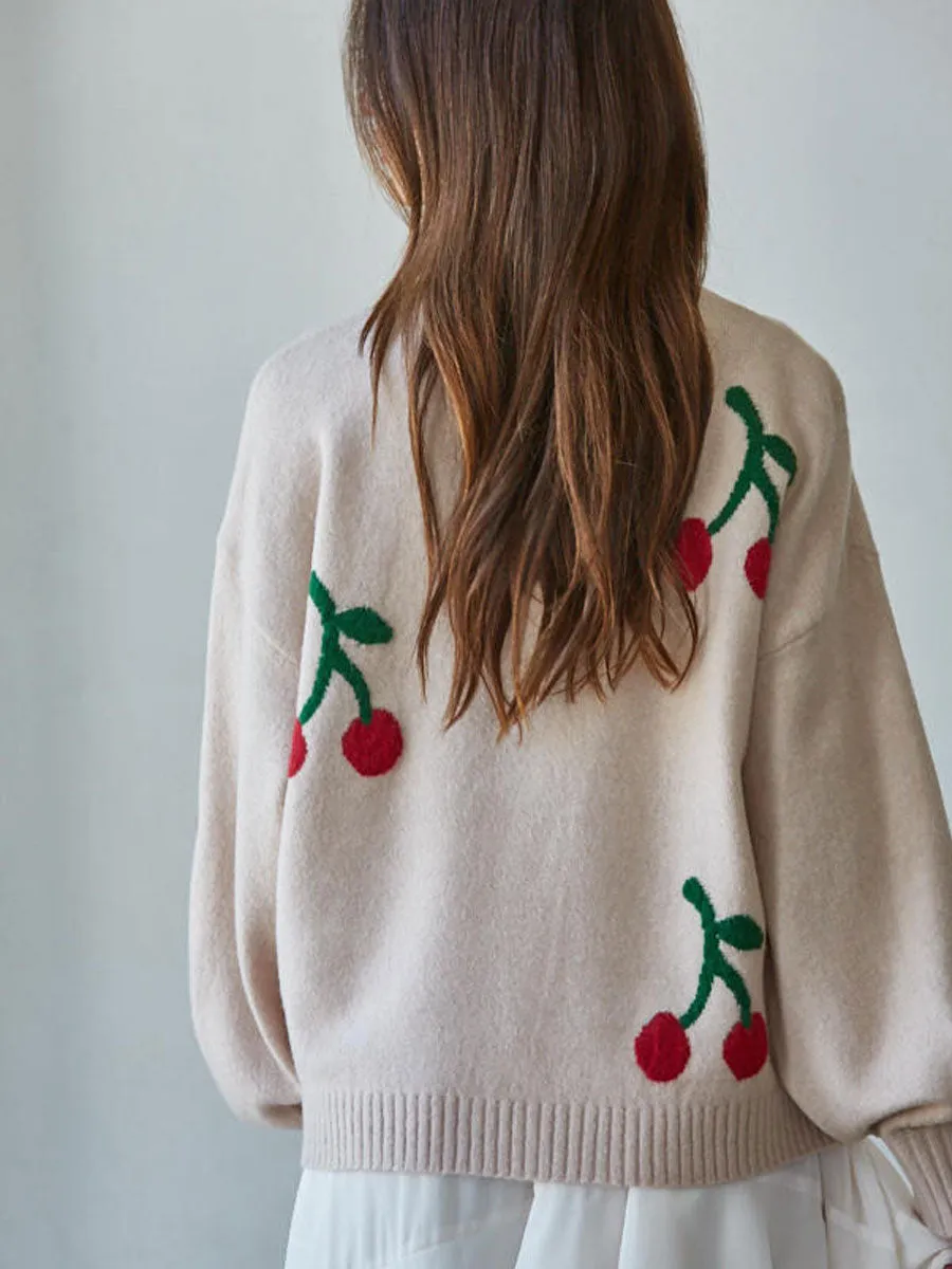CHERRY BOMB SWEATER - WARM TAUPE sold by OAK product image thumbnail 2