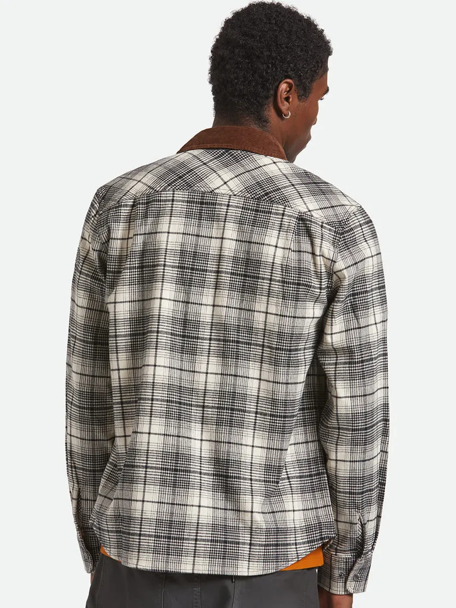 BRIXTON BUILDERS BOWERY PERF FLANNEL - OFF WHITE/BLACK sold by OAK product image thumbnail 2