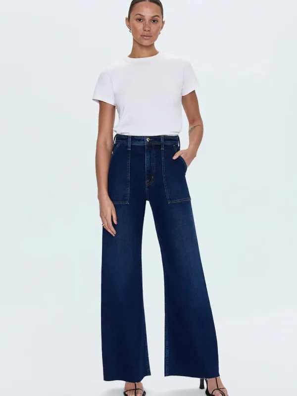 PISTOLA PENNY UTILITY HIGH RISE WIDE LEG PANT - CALLUNA made by Pistola